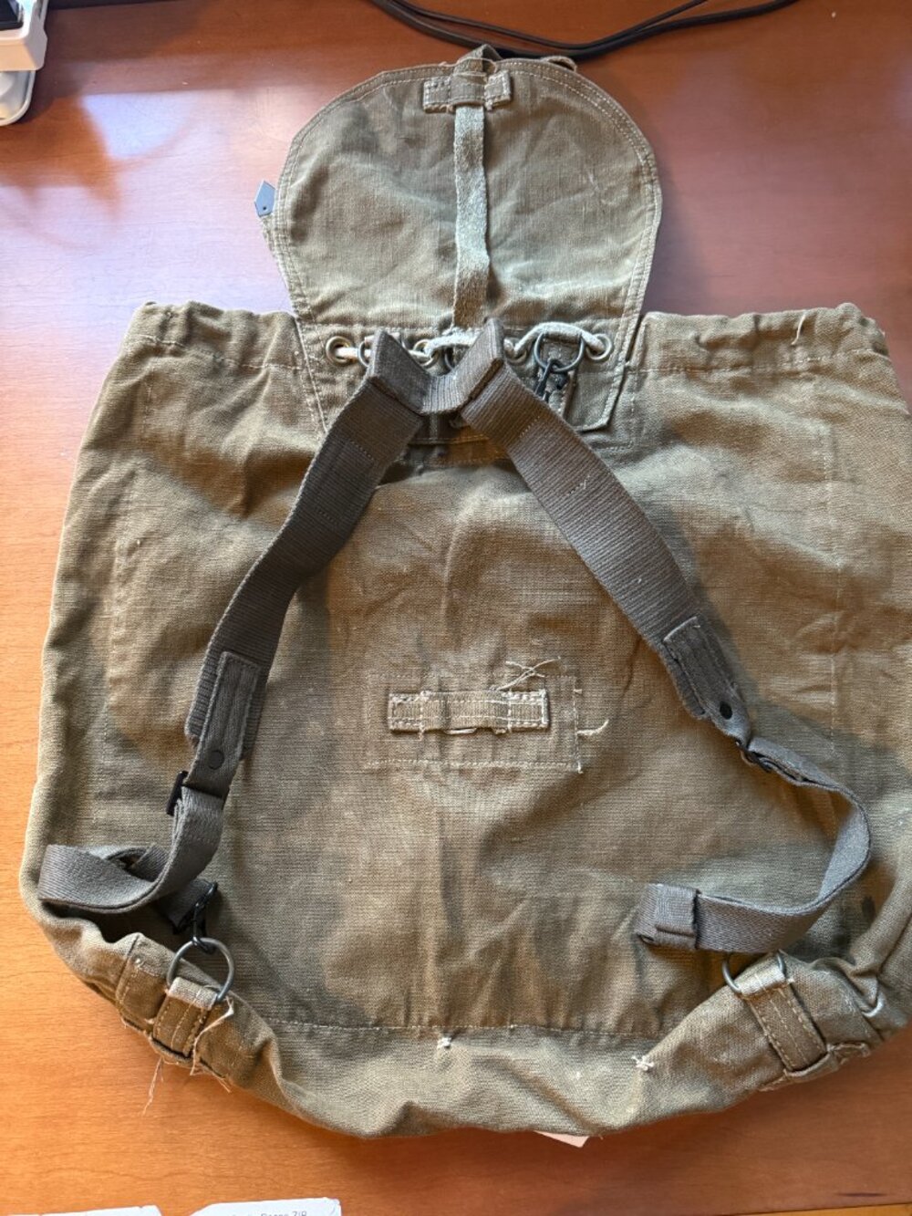 Vintage Canvas Military Rucksack Backpack - Picture 2 of 9